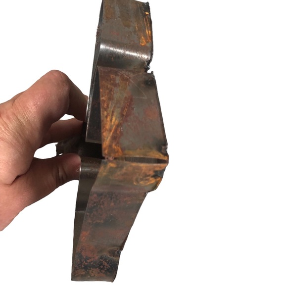 Rustic Cottagecore Boho Metal Decor Initial K Distressed Farmhouse - Picture 3 of 4